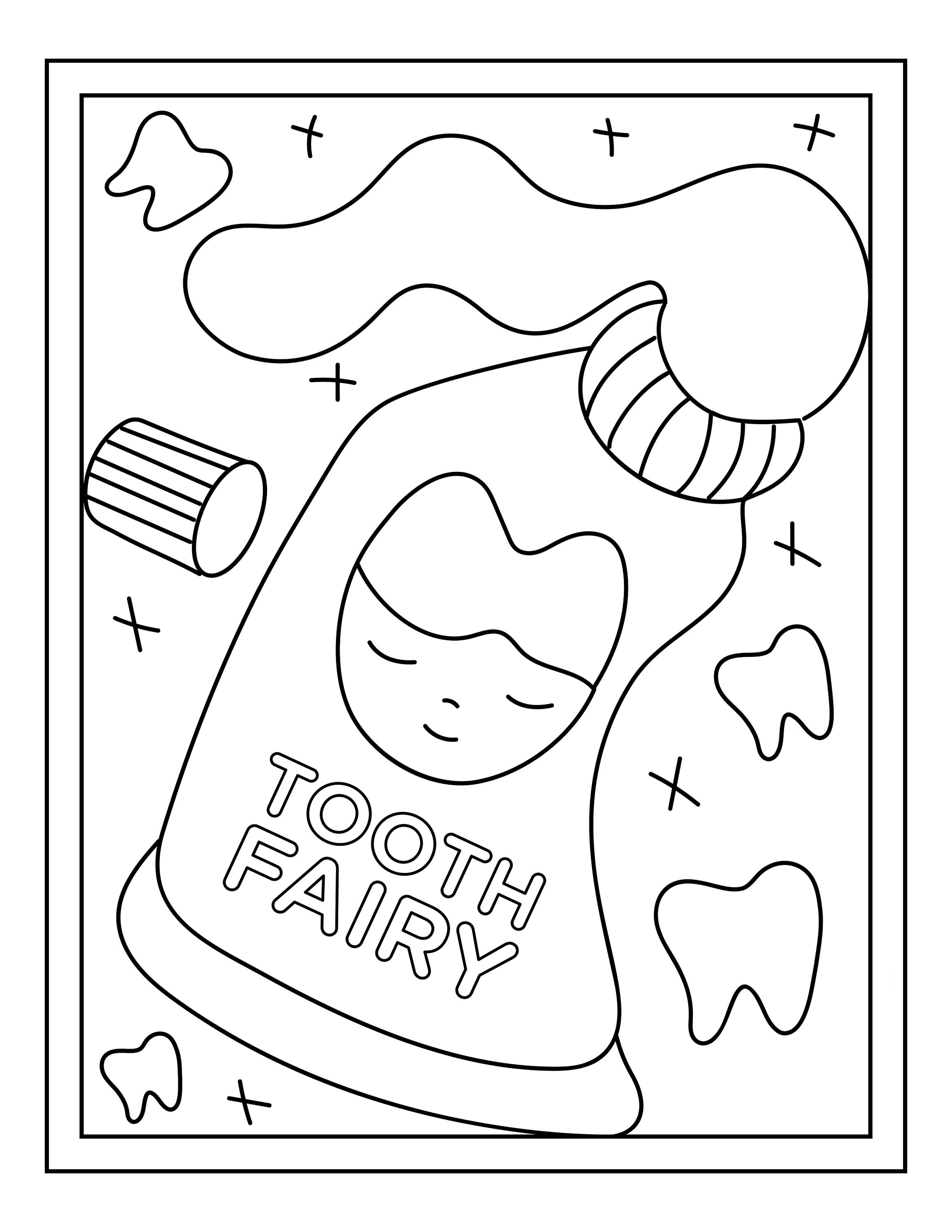 139 Cute Tooth Fairy Coloring Pages Printable 22