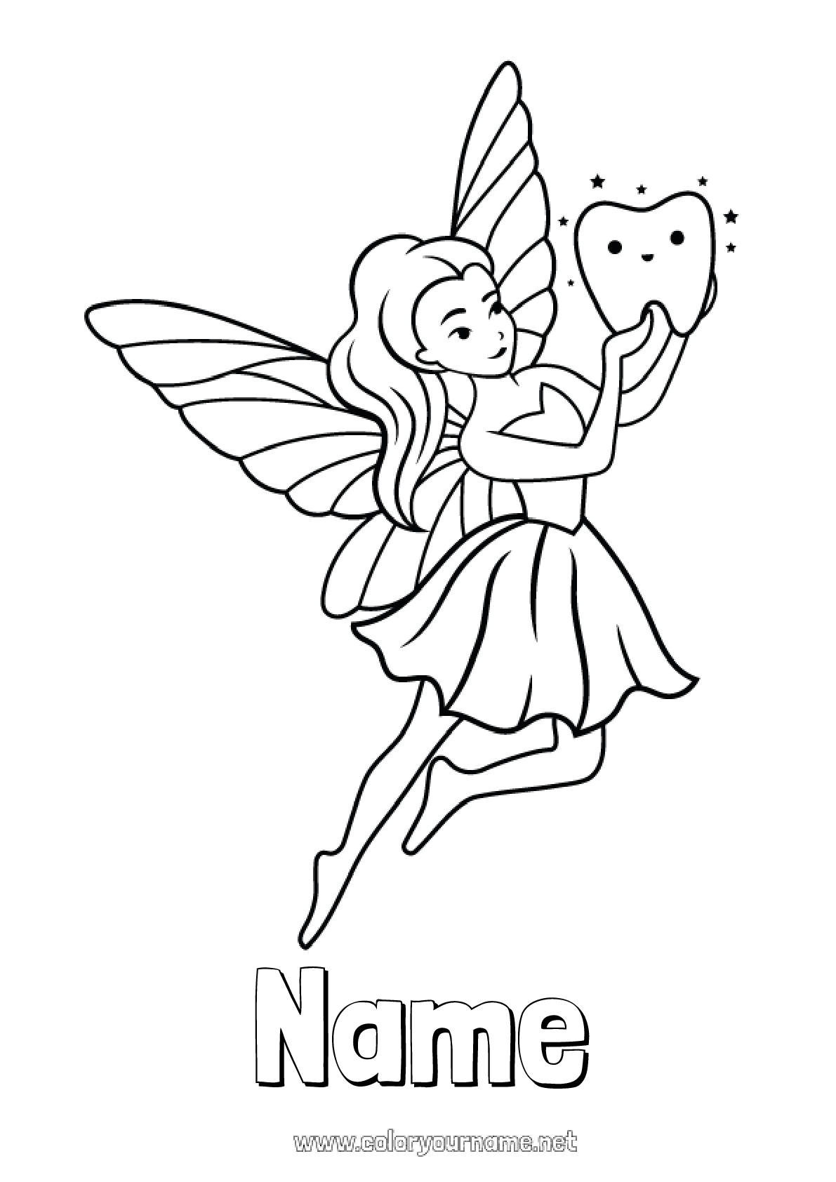 cute tooth fairy coloring pages printable jpg