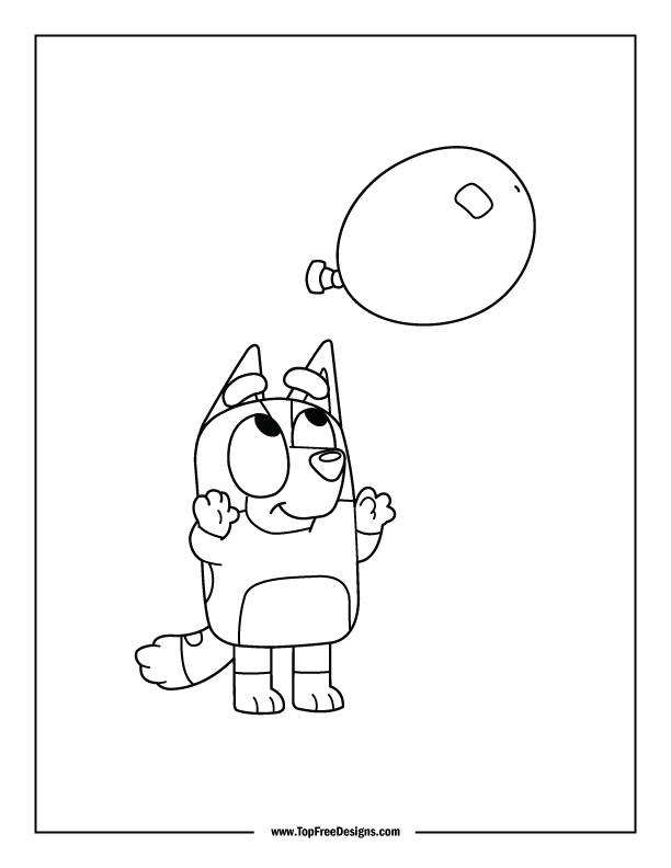 152+ Coloring Pages Bluey Printable 104