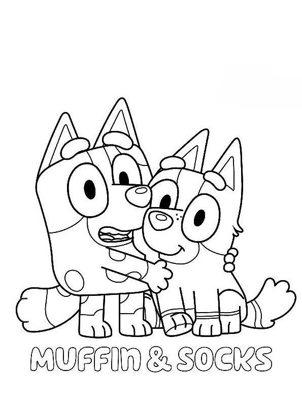 152+ Coloring Pages Bluey Printable 109