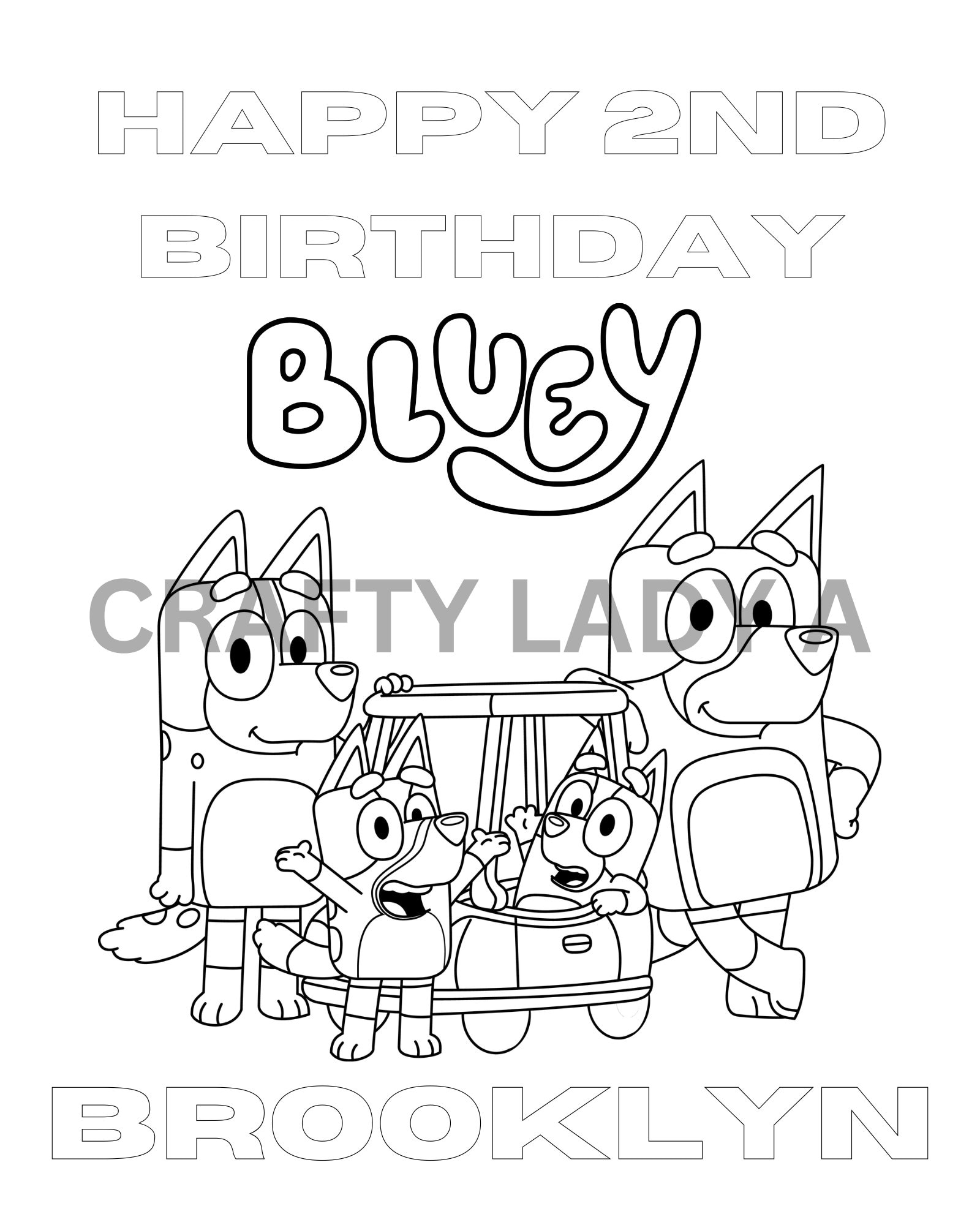 152+ Coloring Pages Bluey Printable 110