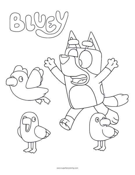 152+ Coloring Pages Bluey Printable 112