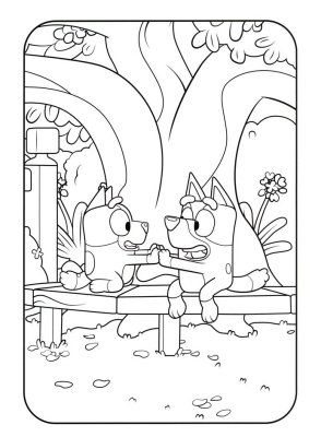 152+ Coloring Pages Bluey Printable 114