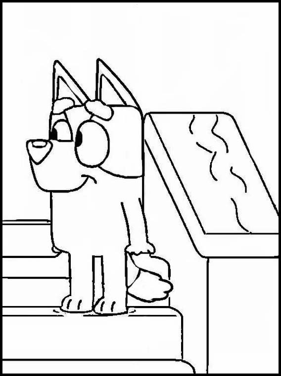 152+ Coloring Pages Bluey Printable 12