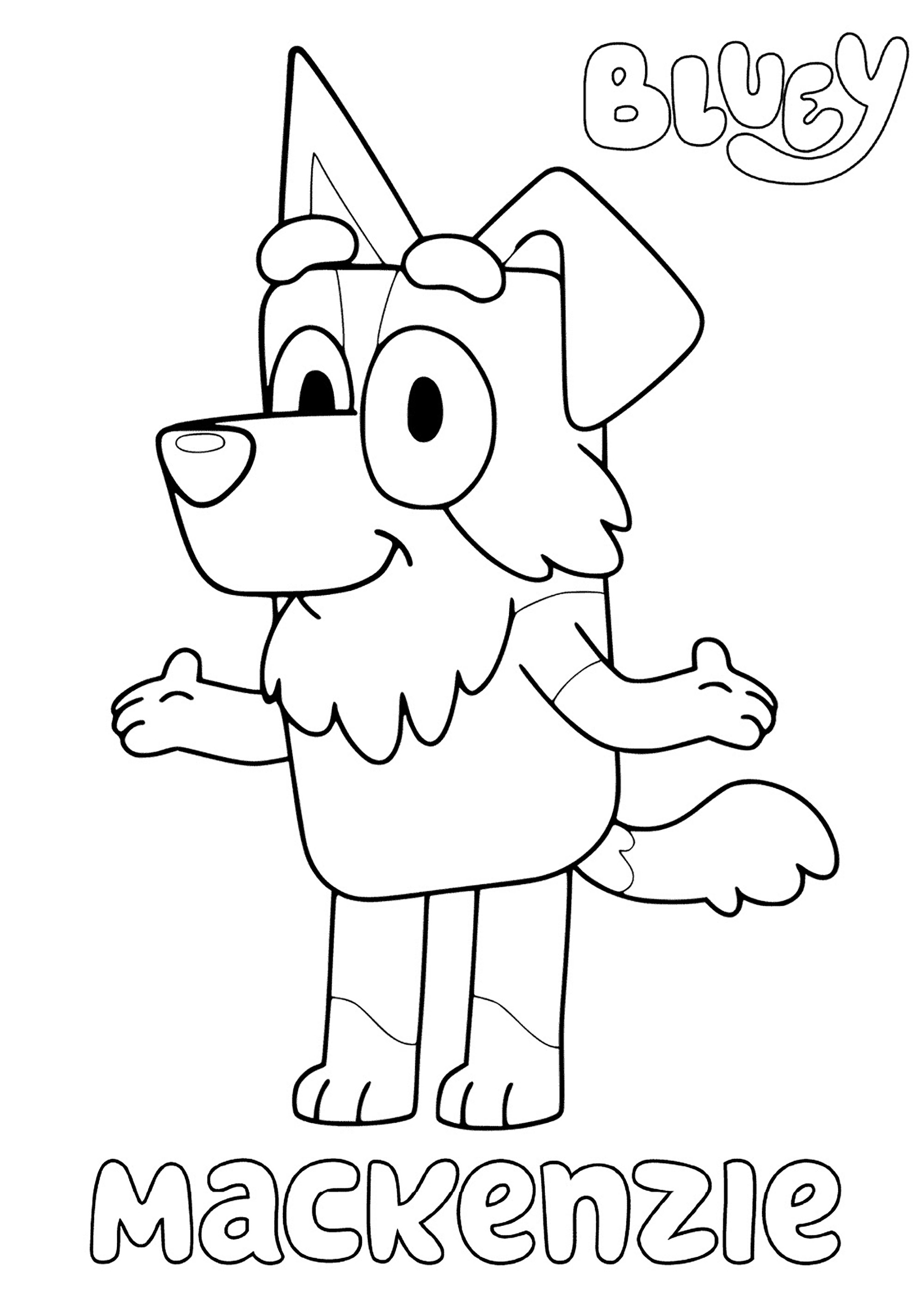 152+ Coloring Pages Bluey Printable 17