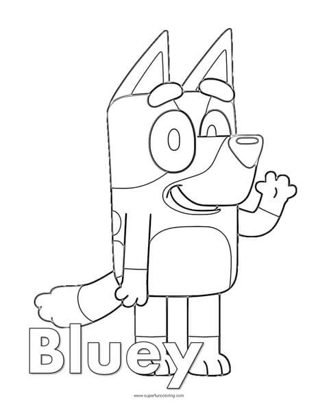 152+ Coloring Pages Bluey Printable 36