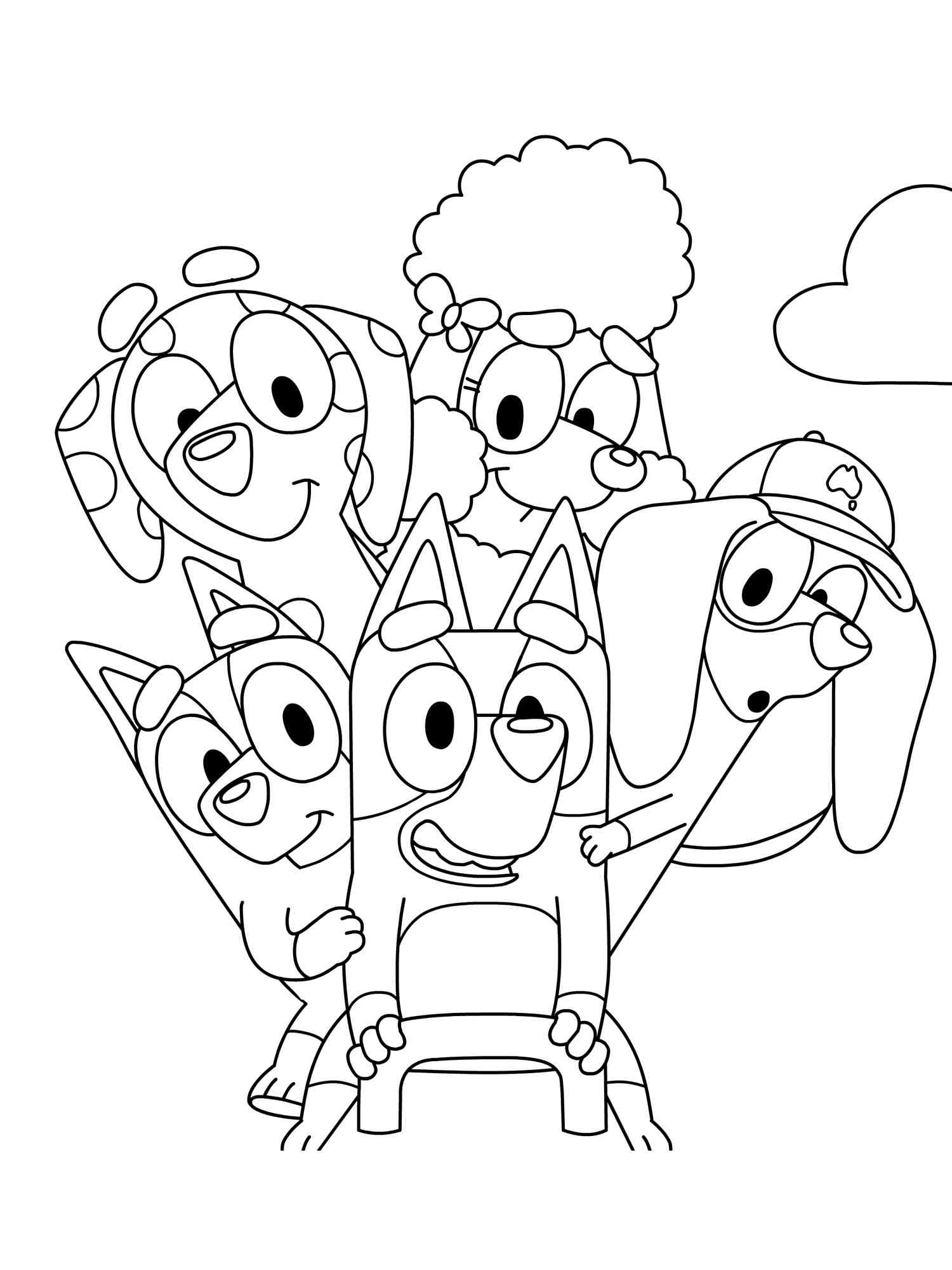 152+ Coloring Pages Bluey Printable 4