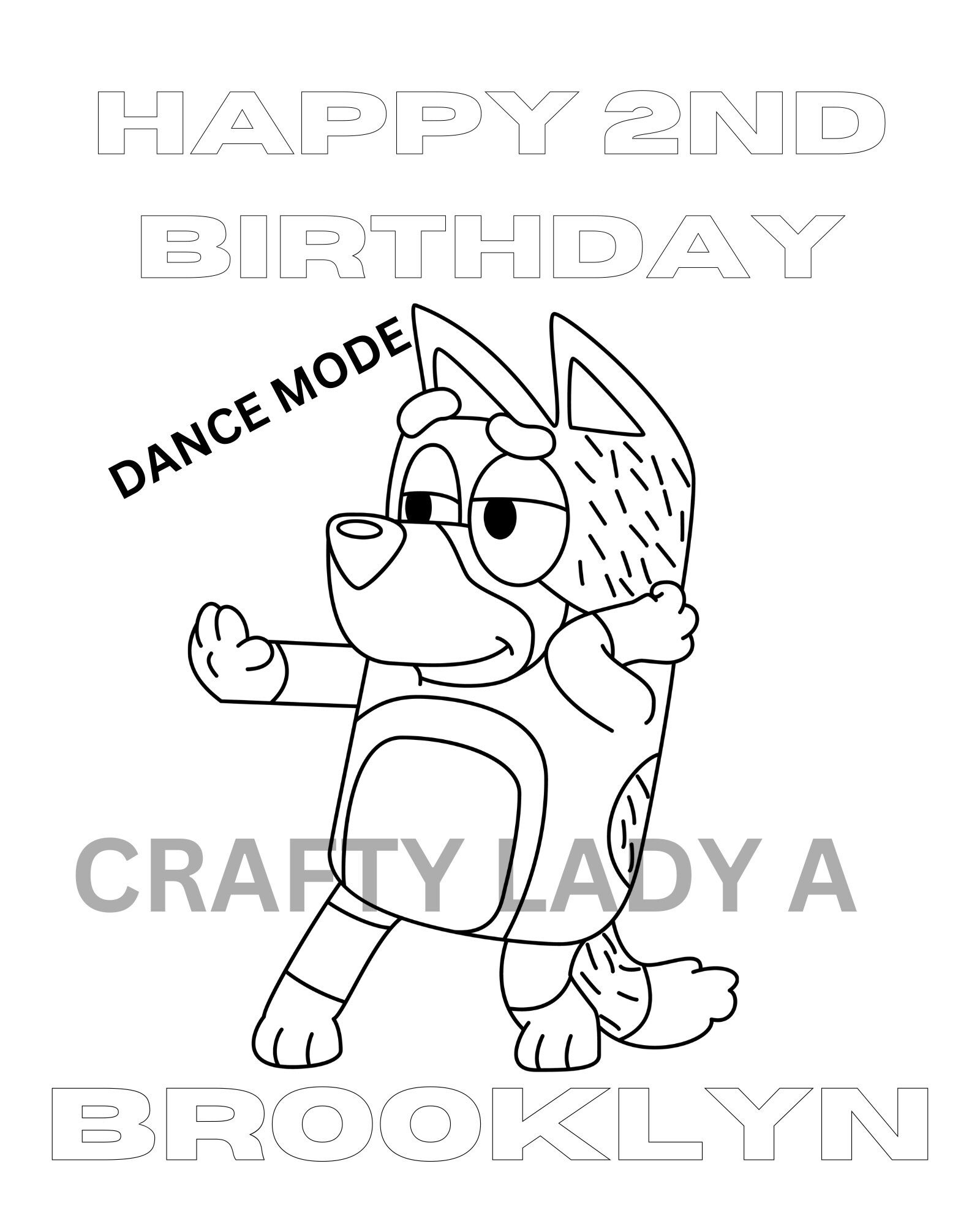 152+ Coloring Pages Bluey Printable 41