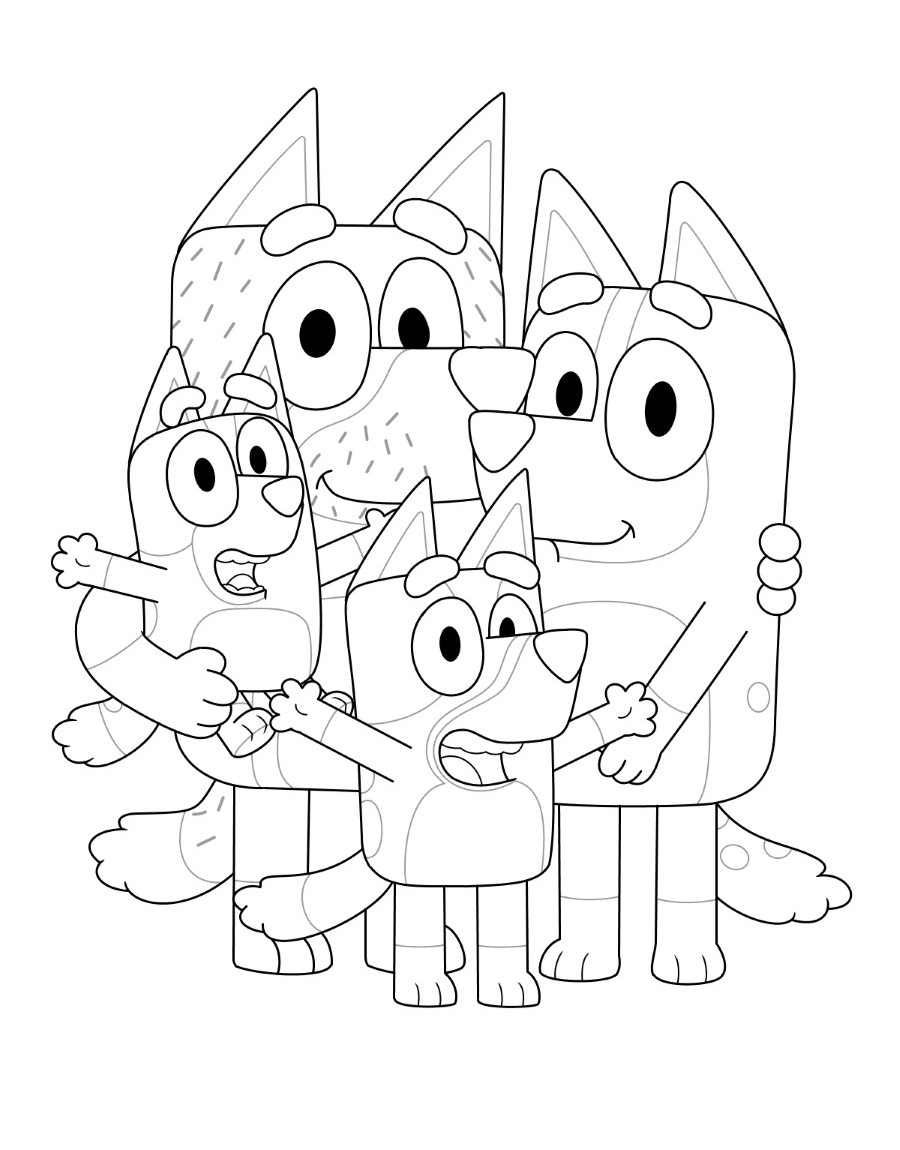 152+ Coloring Pages Bluey Printable 45