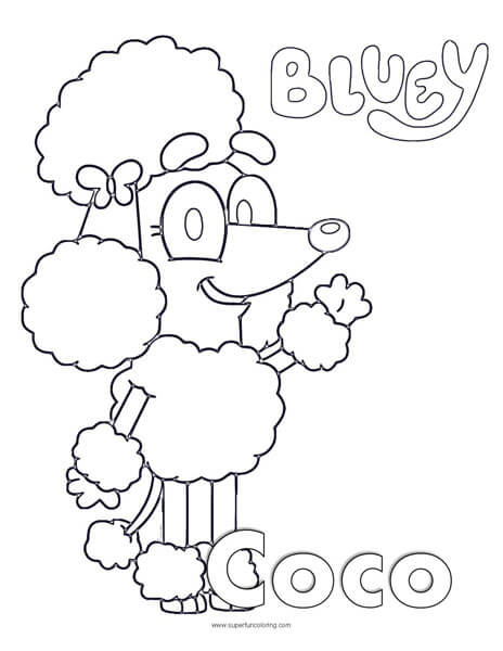 152+ Coloring Pages Bluey Printable 47