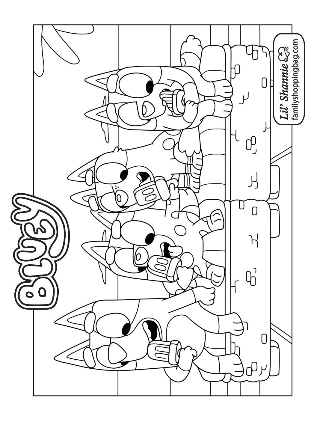 152+ Coloring Pages Bluey Printable 49