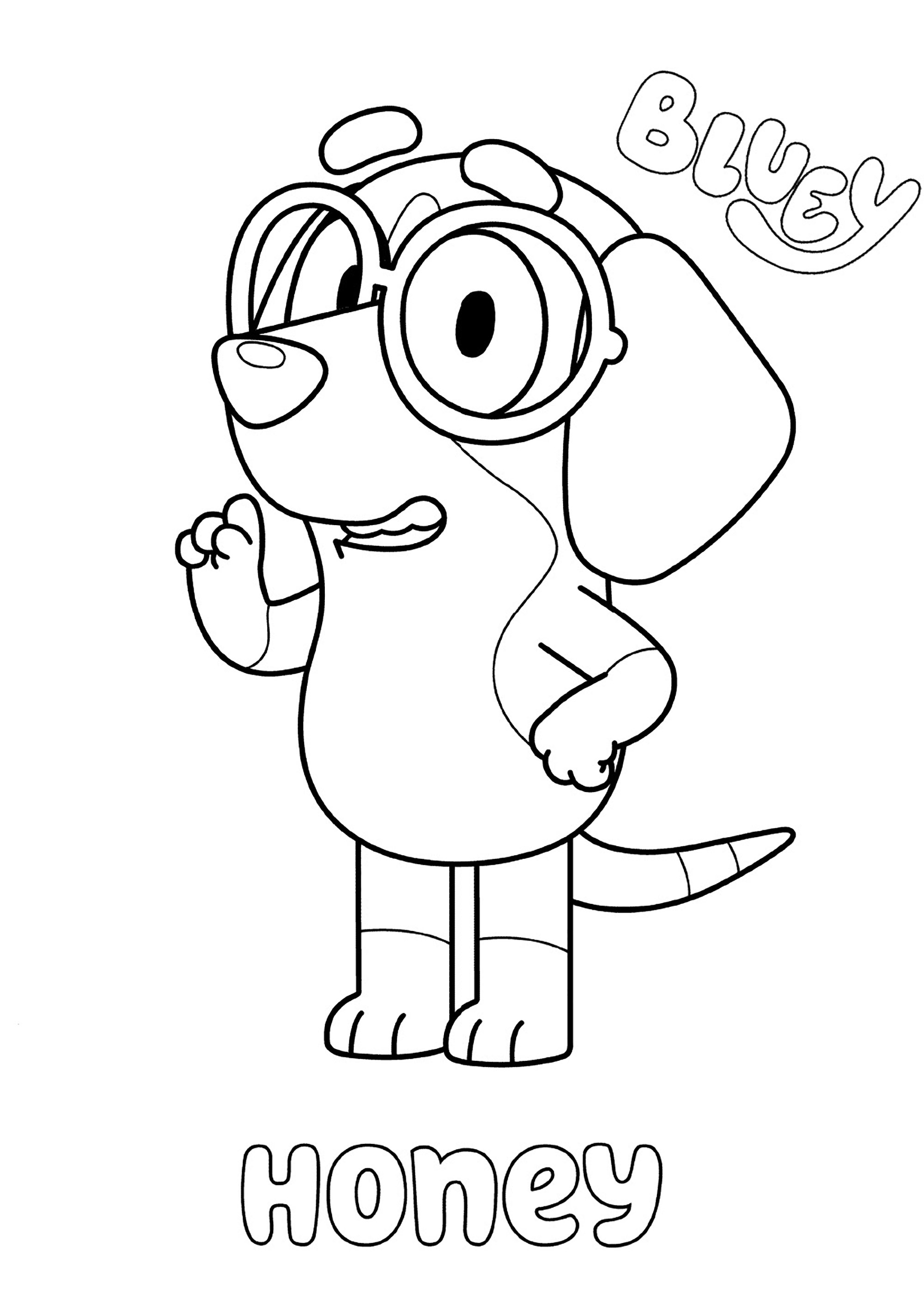 152+ Coloring Pages Bluey Printable 74