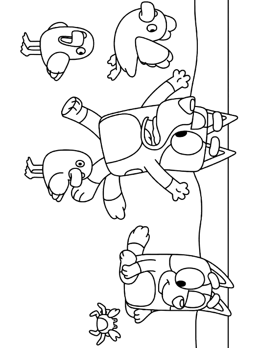 152+ Coloring Pages Bluey Printable 78