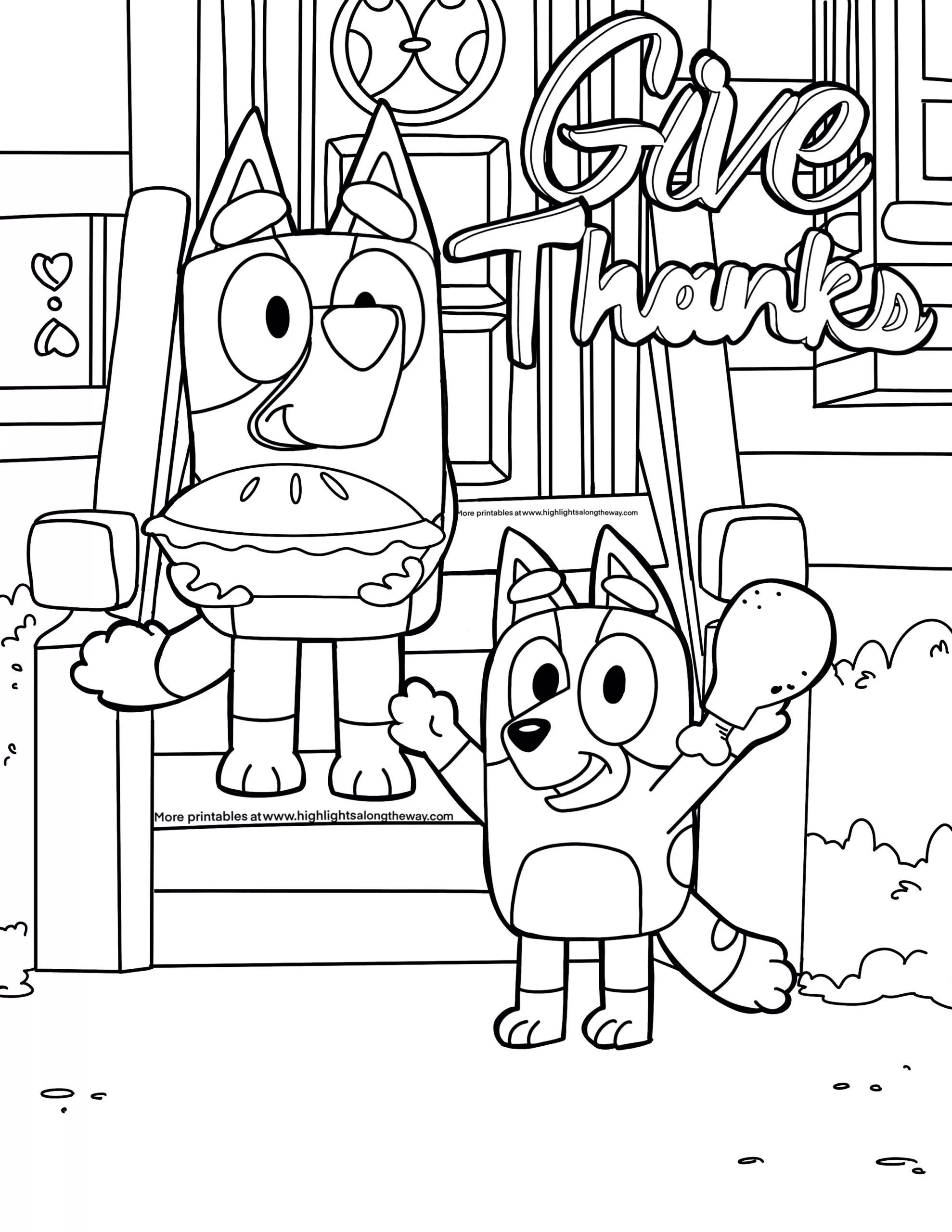 152+ Coloring Pages Bluey Printable 8