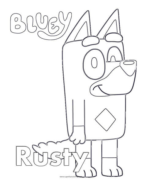 152+ Coloring Pages Bluey Printable 85