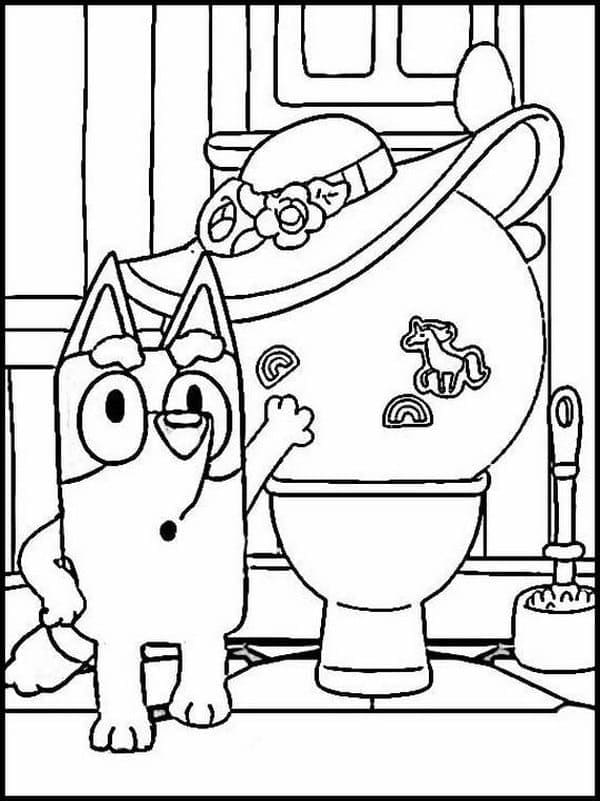 152+ Coloring Pages Bluey Printable 87