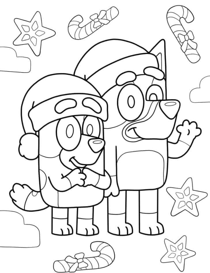 152+ Coloring Pages Bluey Printable 91