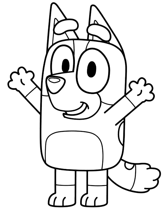 152+ Coloring Pages Bluey Printable 97