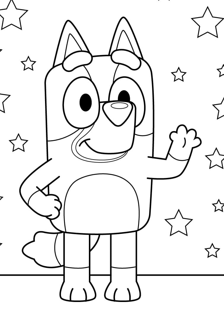 152+ Coloring Pages Bluey Printable 99