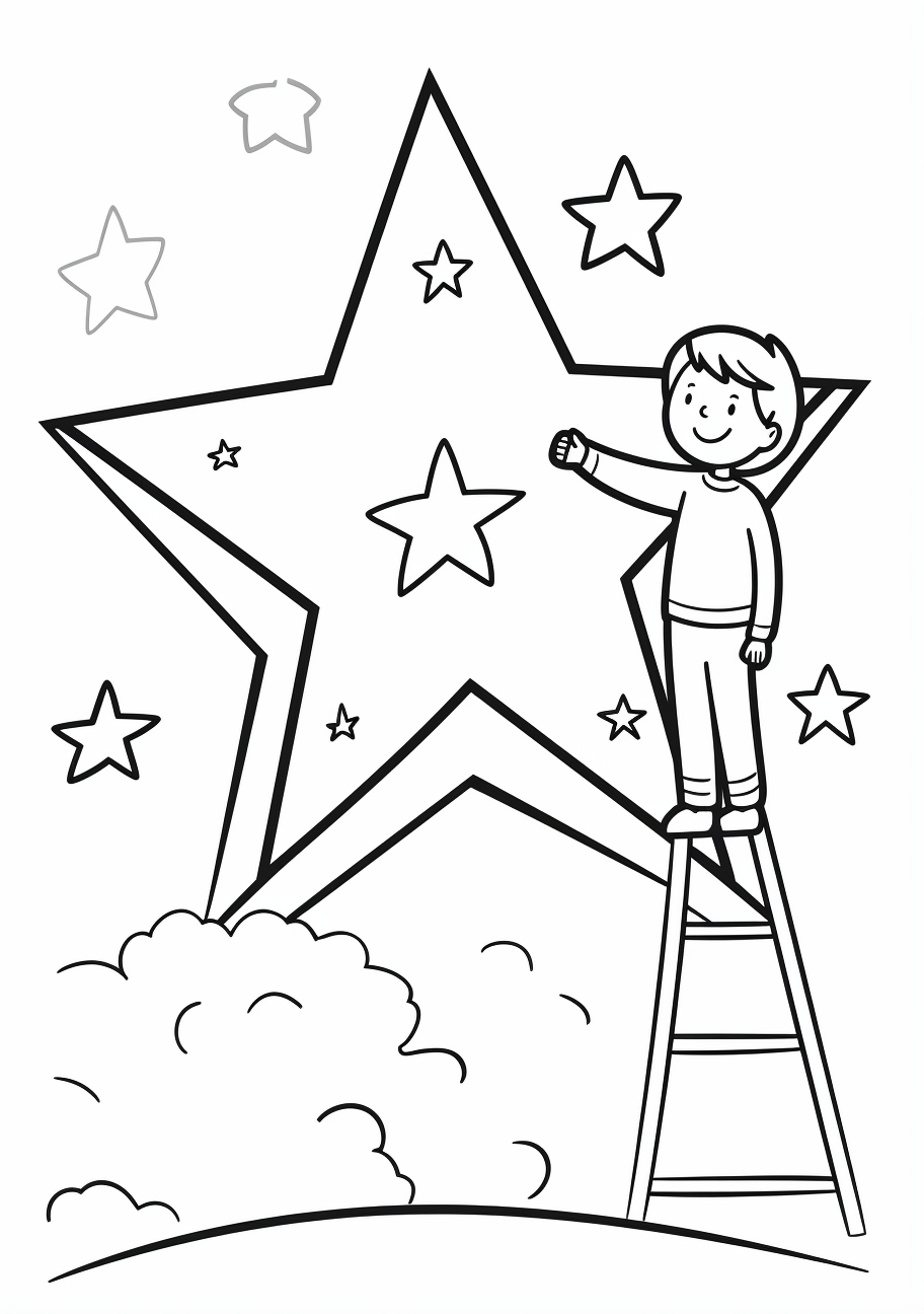 160+ Star Coloring Page Ideas for Stellar Art 142