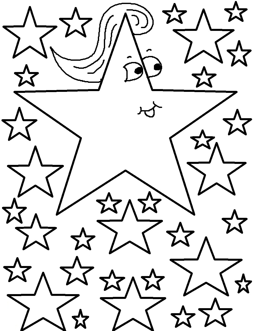 160+ Star Coloring Page Ideas for Stellar Art 24