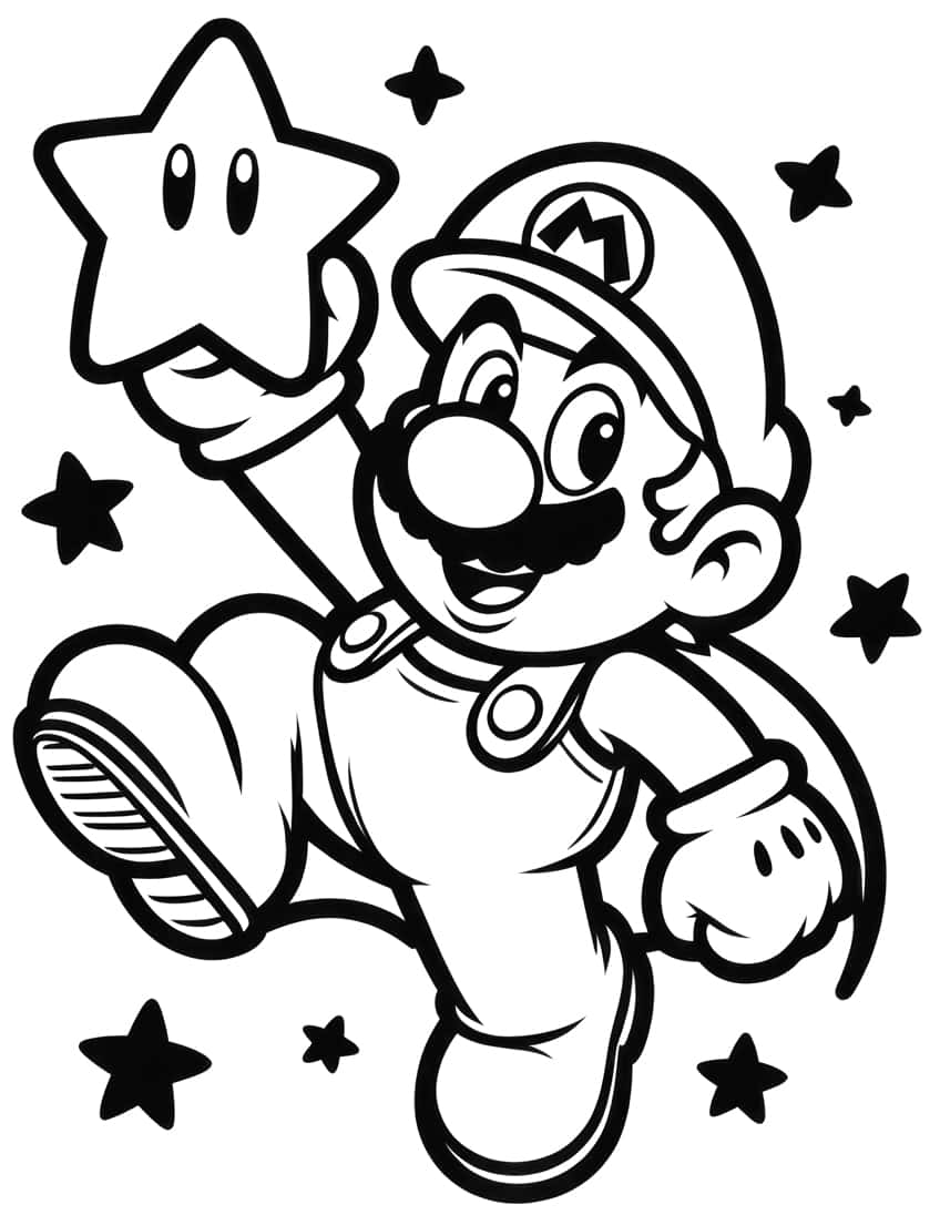 170+ Mario Color Pages: Super Fun Coloring Adventures 104