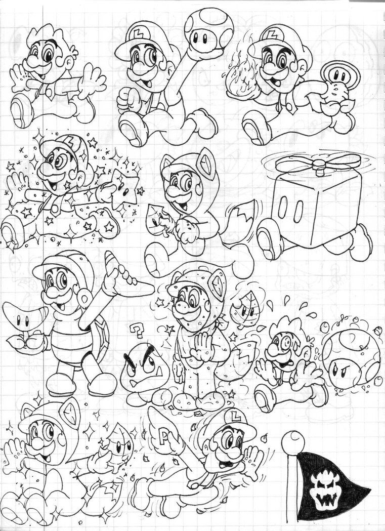 170+ Mario Color Pages: Super Fun Coloring Adventures 116