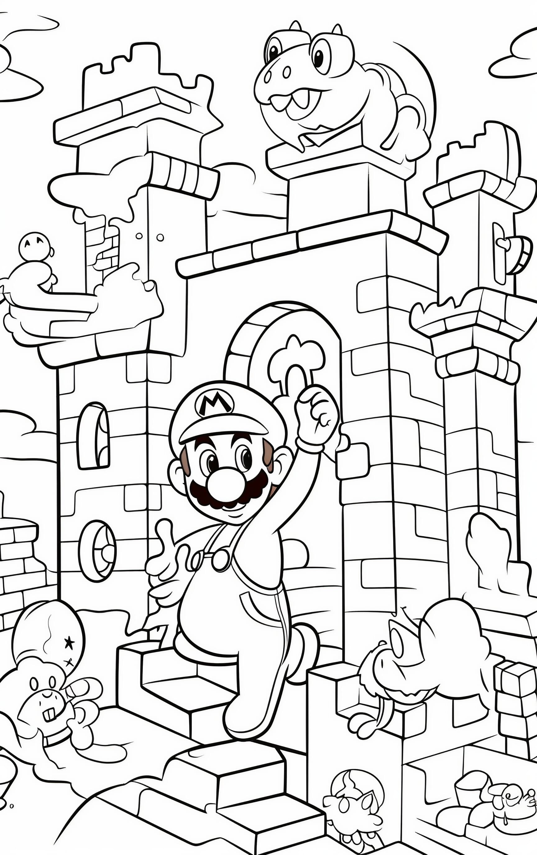 170+ Mario Color Pages: Super Fun Coloring Adventures 2