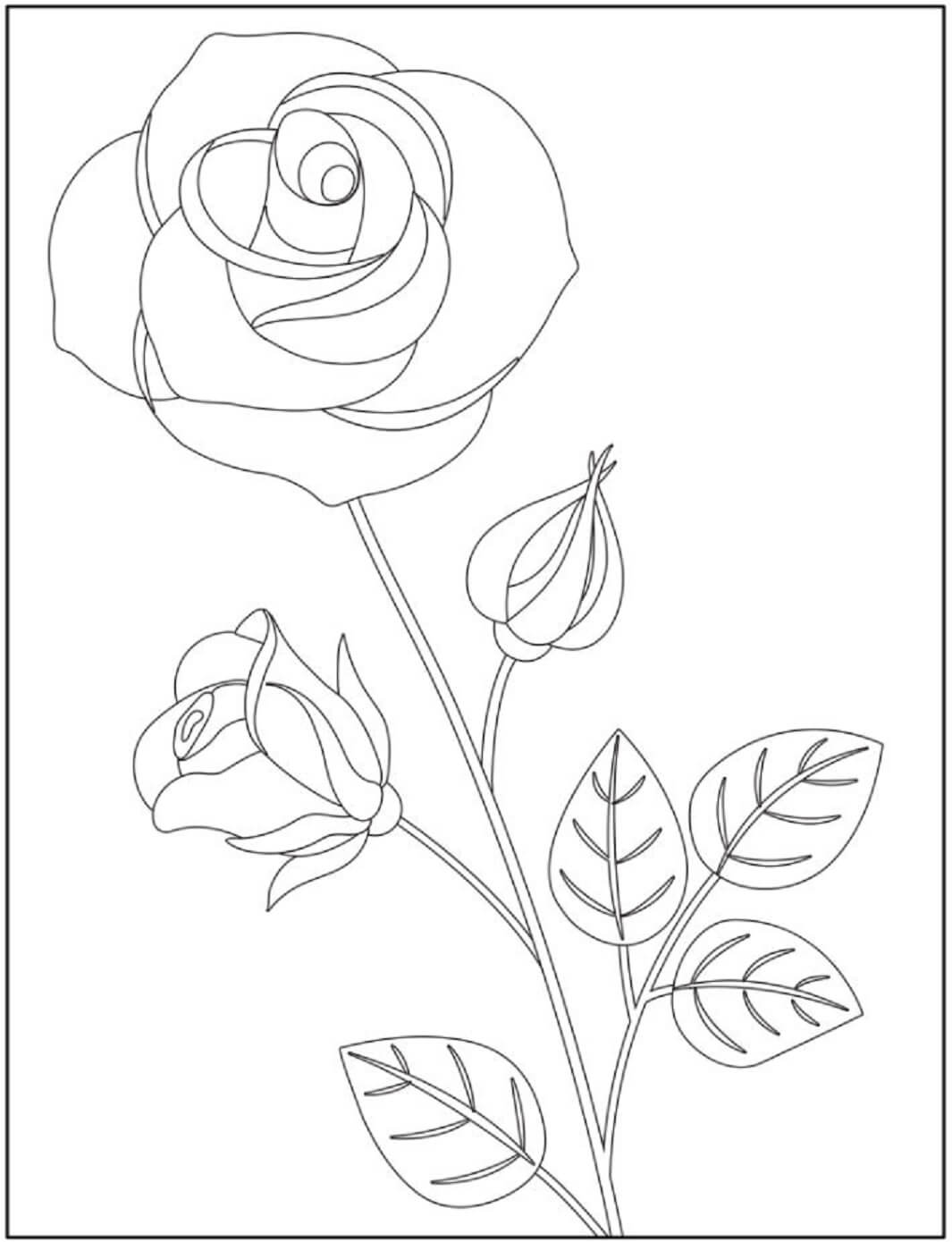 180+ Color Pages Roses 112