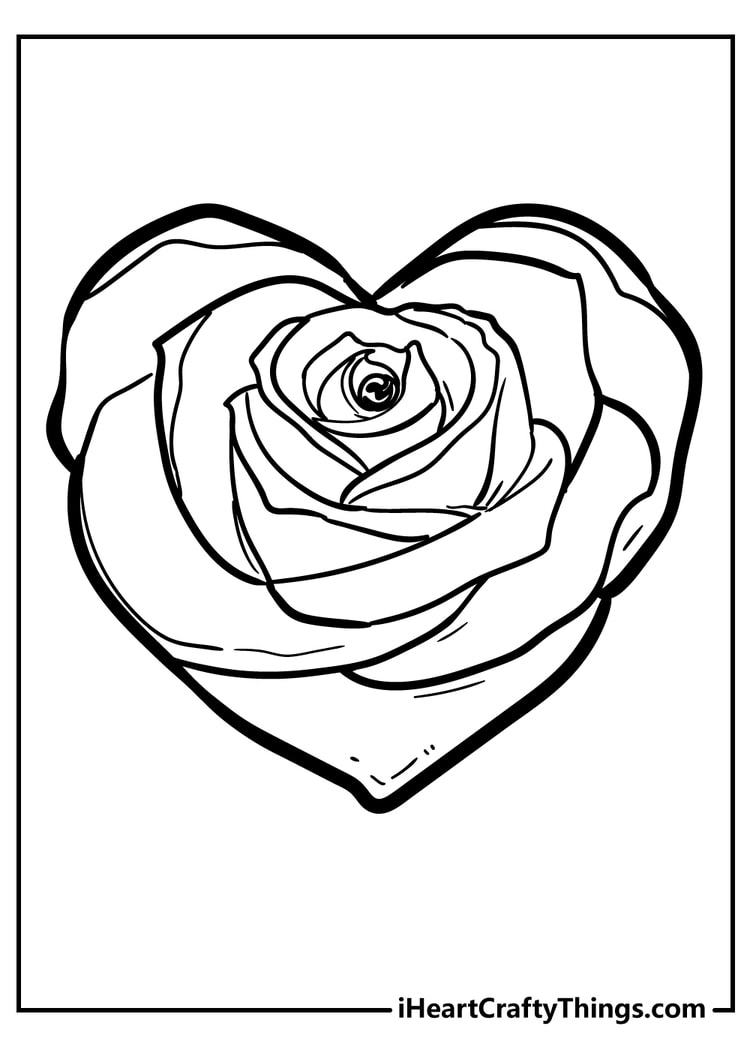 180+ Color Pages Roses 7