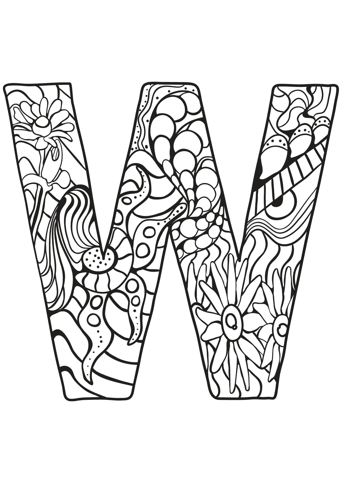 181+ Alphabet Coloring Pages Printable 125