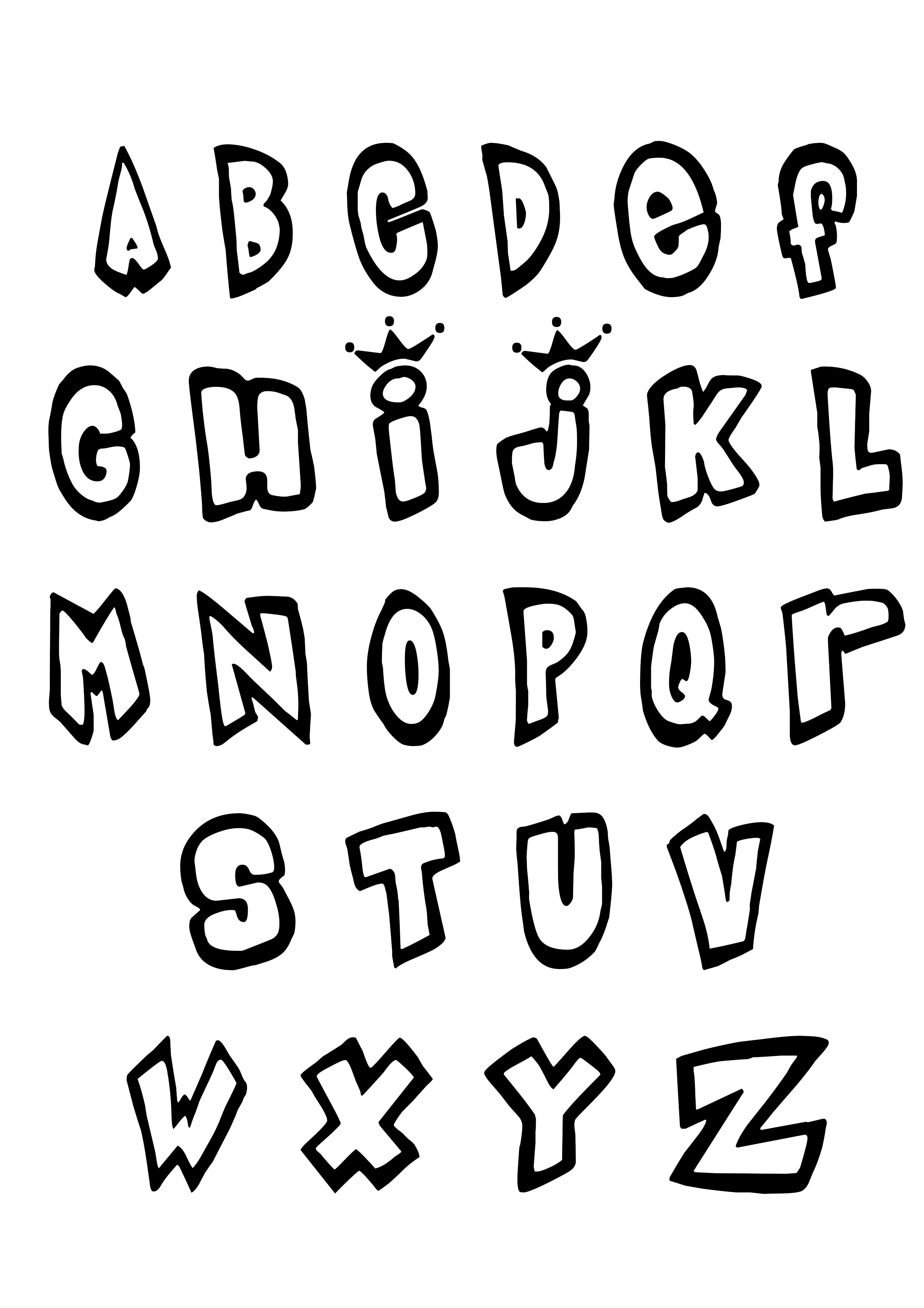 181+ Alphabet Coloring Pages Printable 145