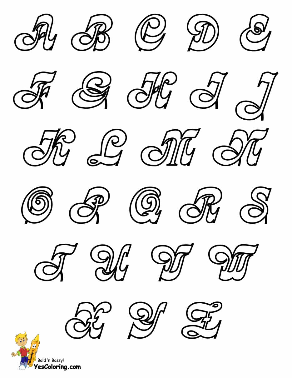 181+ Alphabet Coloring Pages Printable 95