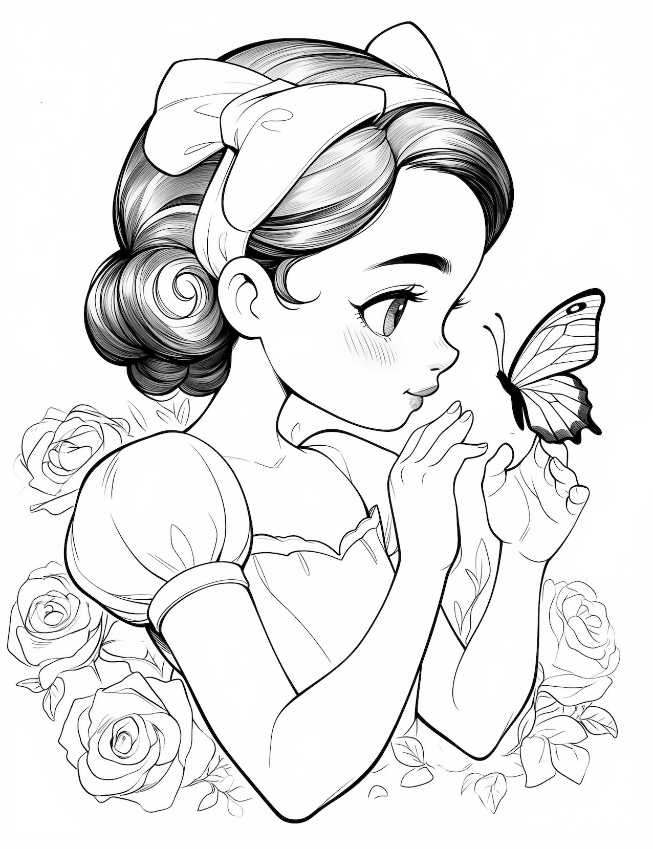 190+ Disney Snow White Coloring Pages Printable 1