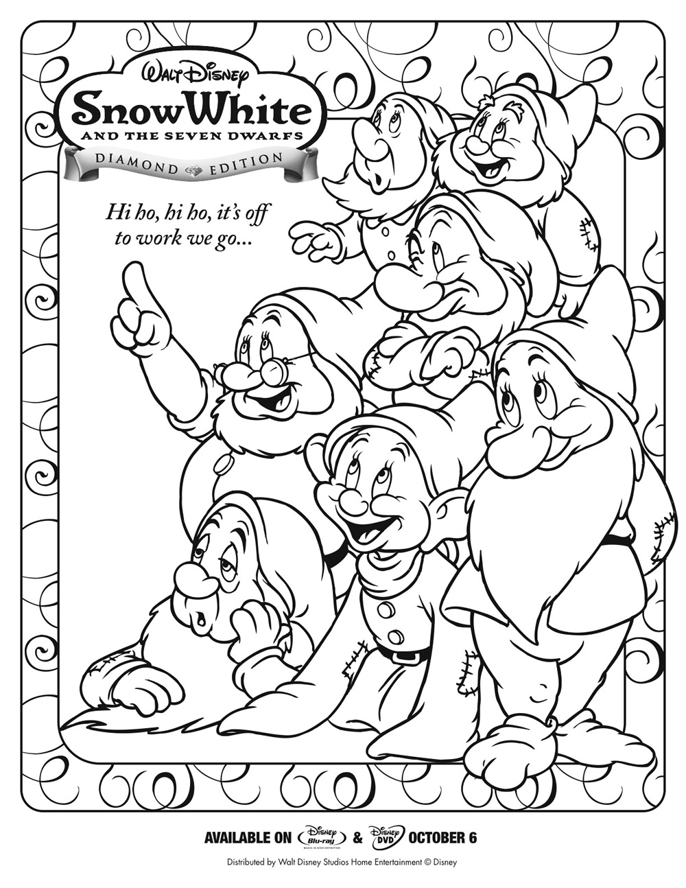 190+ Disney Snow White Coloring Pages Printable 124