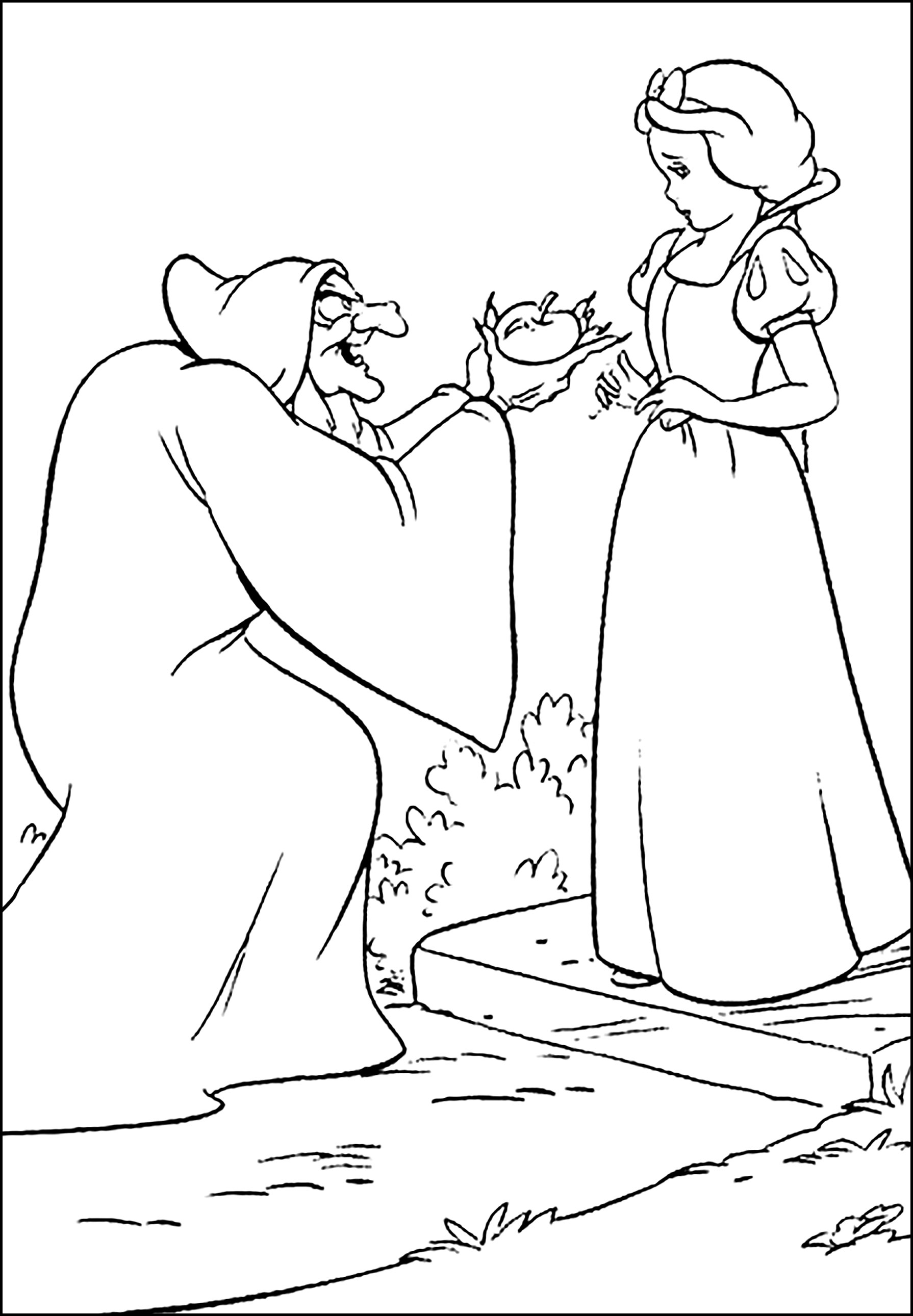 190+ Disney Snow White Coloring Pages Printable 134