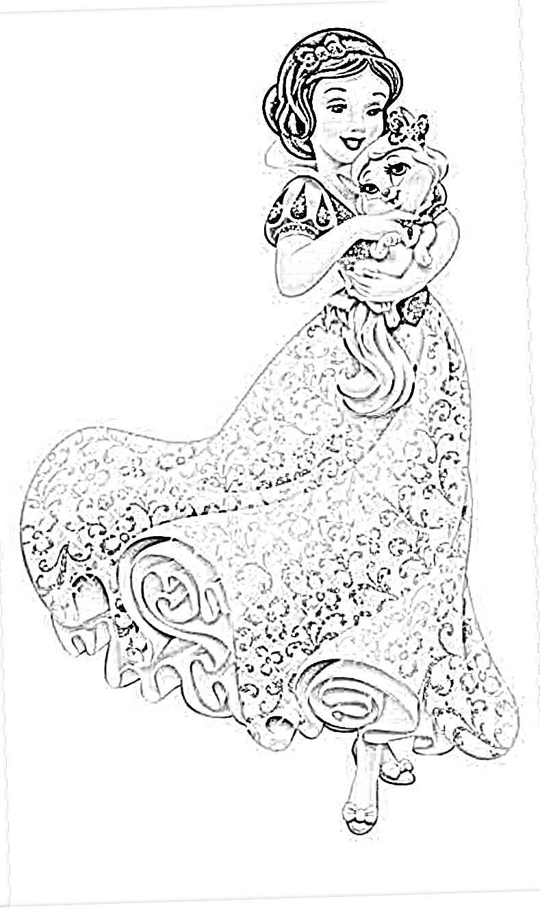 190+ Disney Snow White Coloring Pages Printable 160