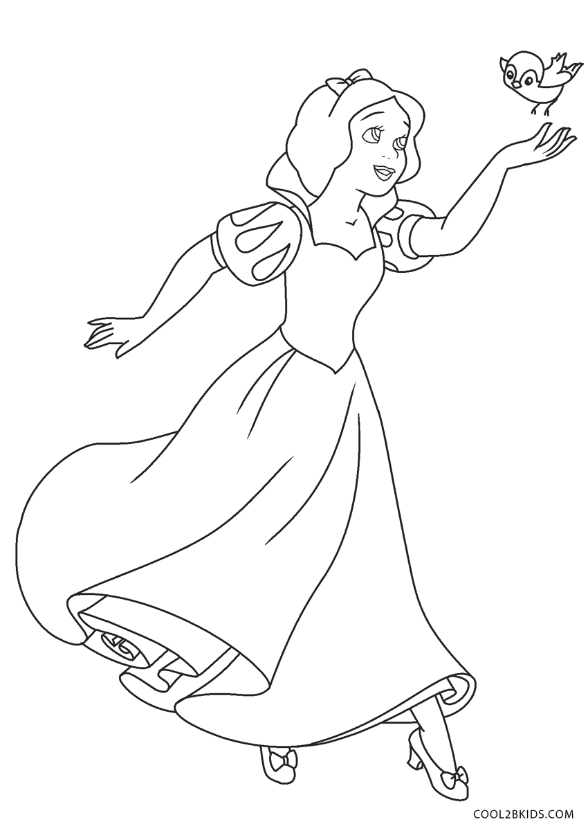 190+ Disney Snow White Coloring Pages Printable 3