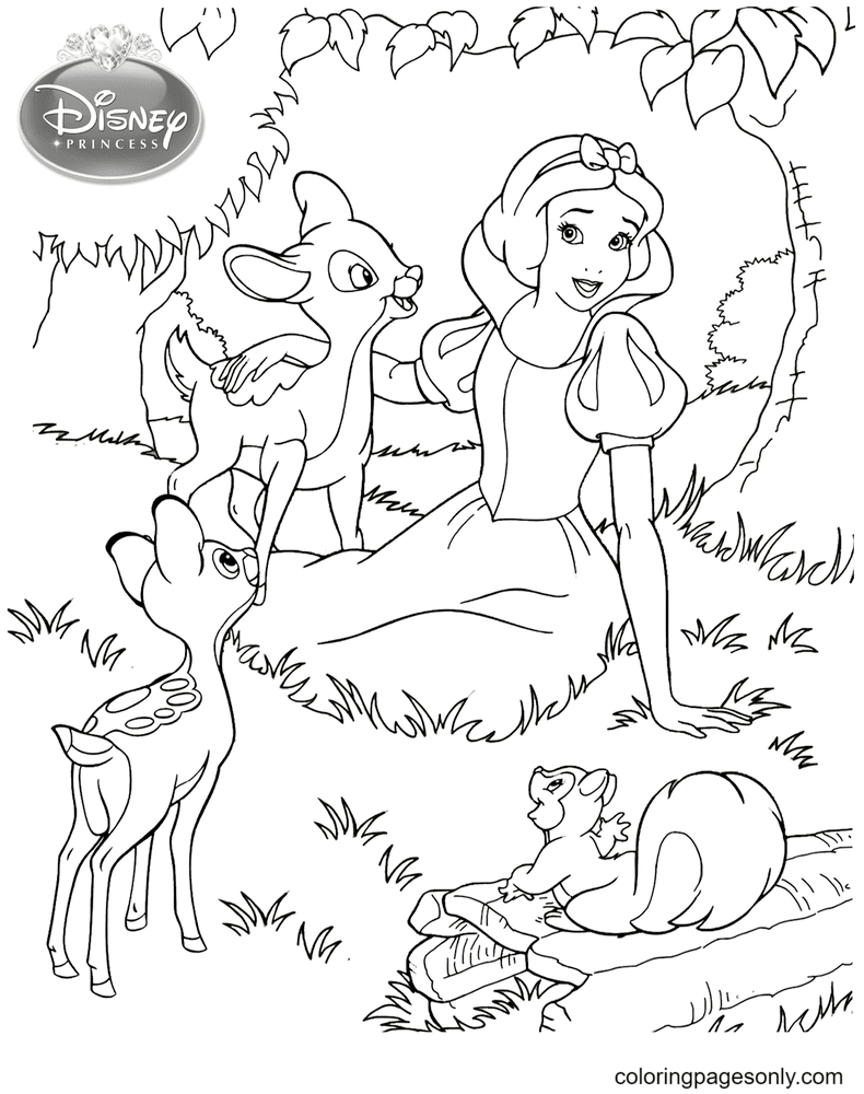 190+ Disney Snow White Coloring Pages Printable 4