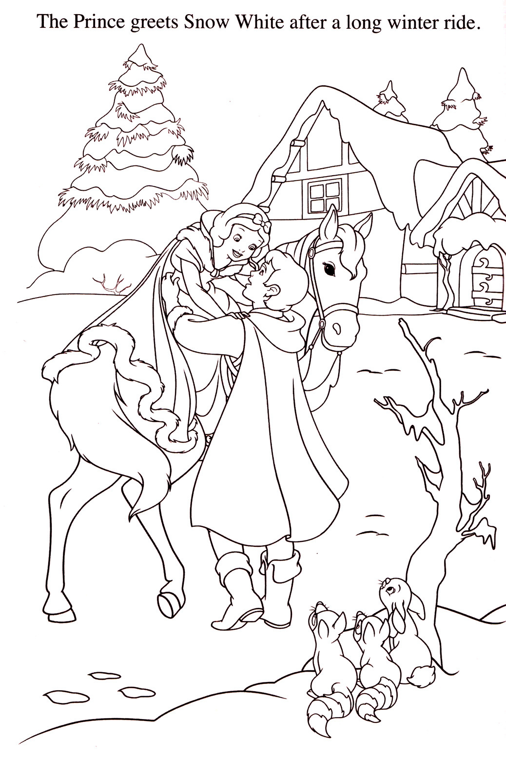 190+ Disney Snow White Coloring Pages Printable 40