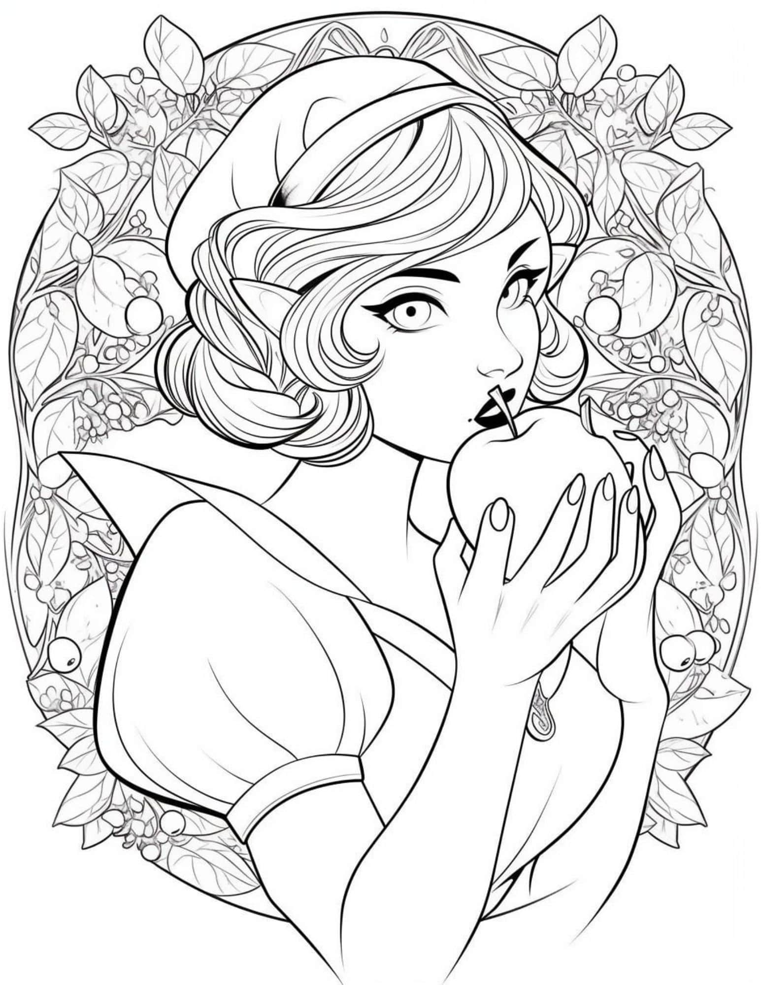 190+ Disney Snow White Coloring Pages Printable 43