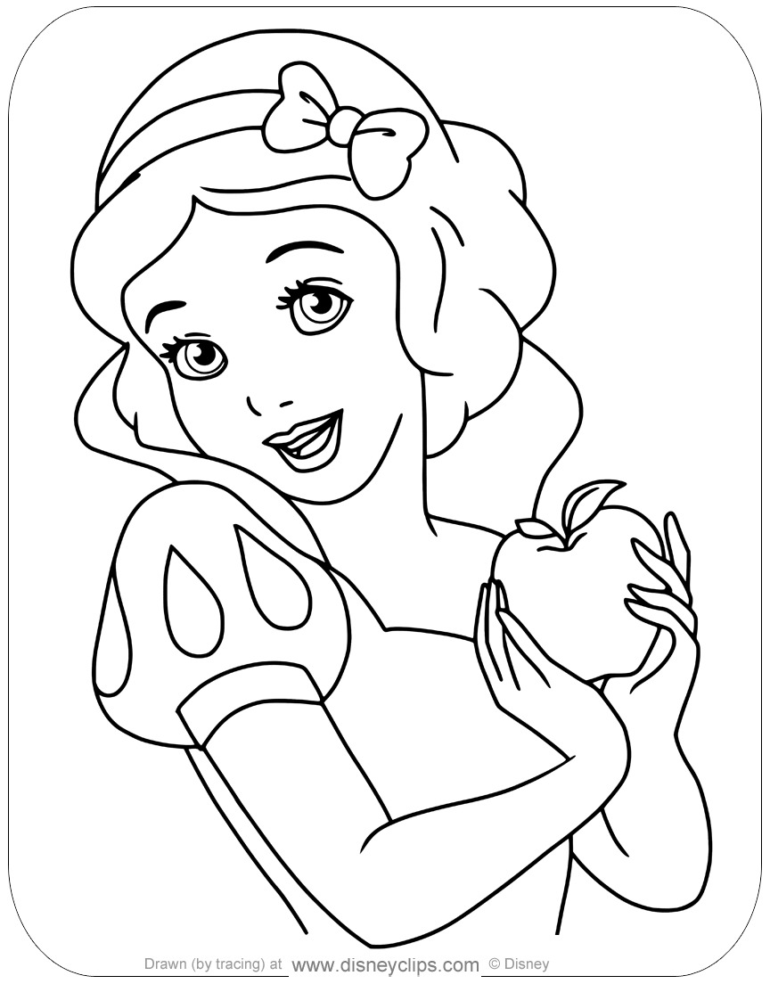 190+ Disney Snow White Coloring Pages Printable 5