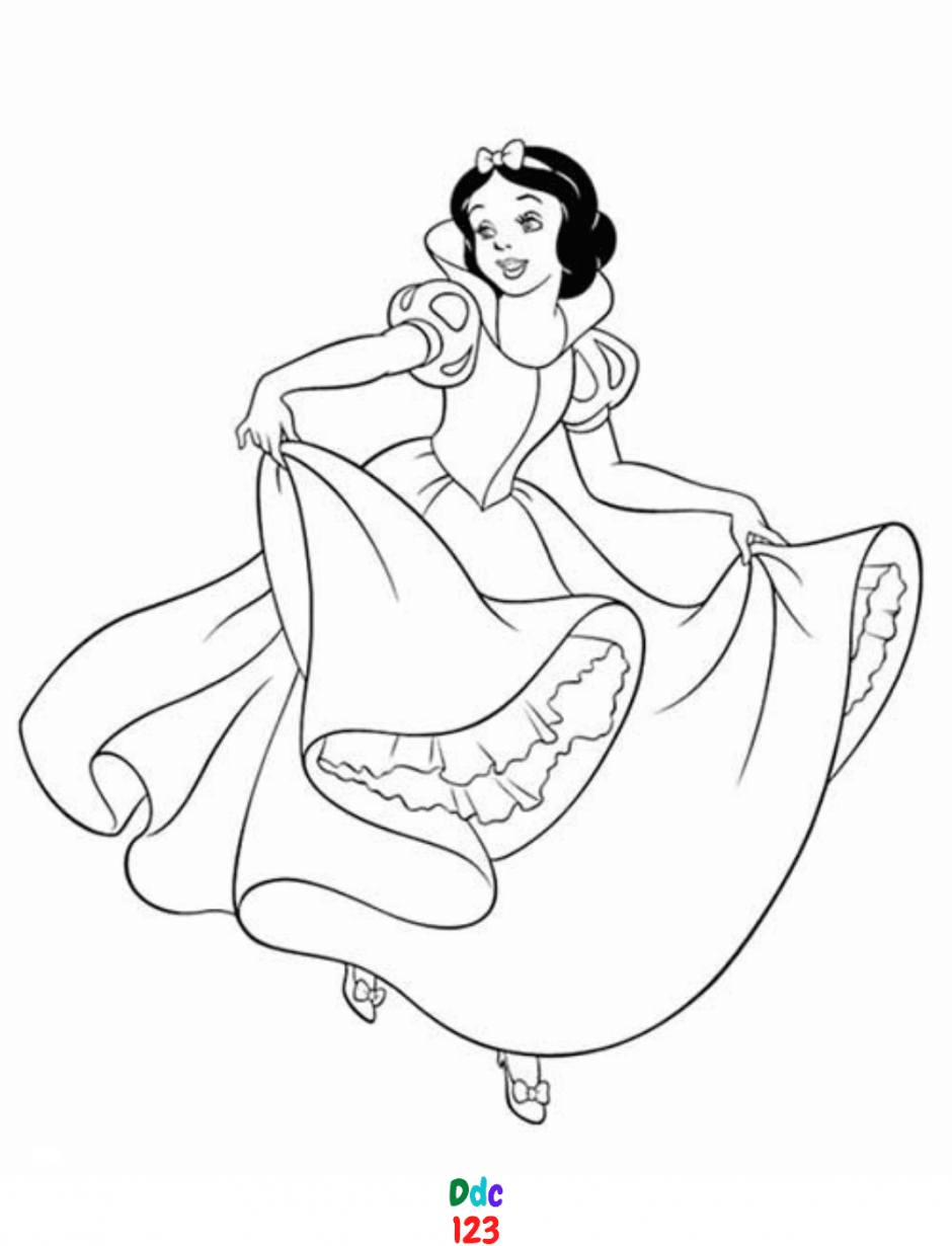 190+ Disney Snow White Coloring Pages Printable 50