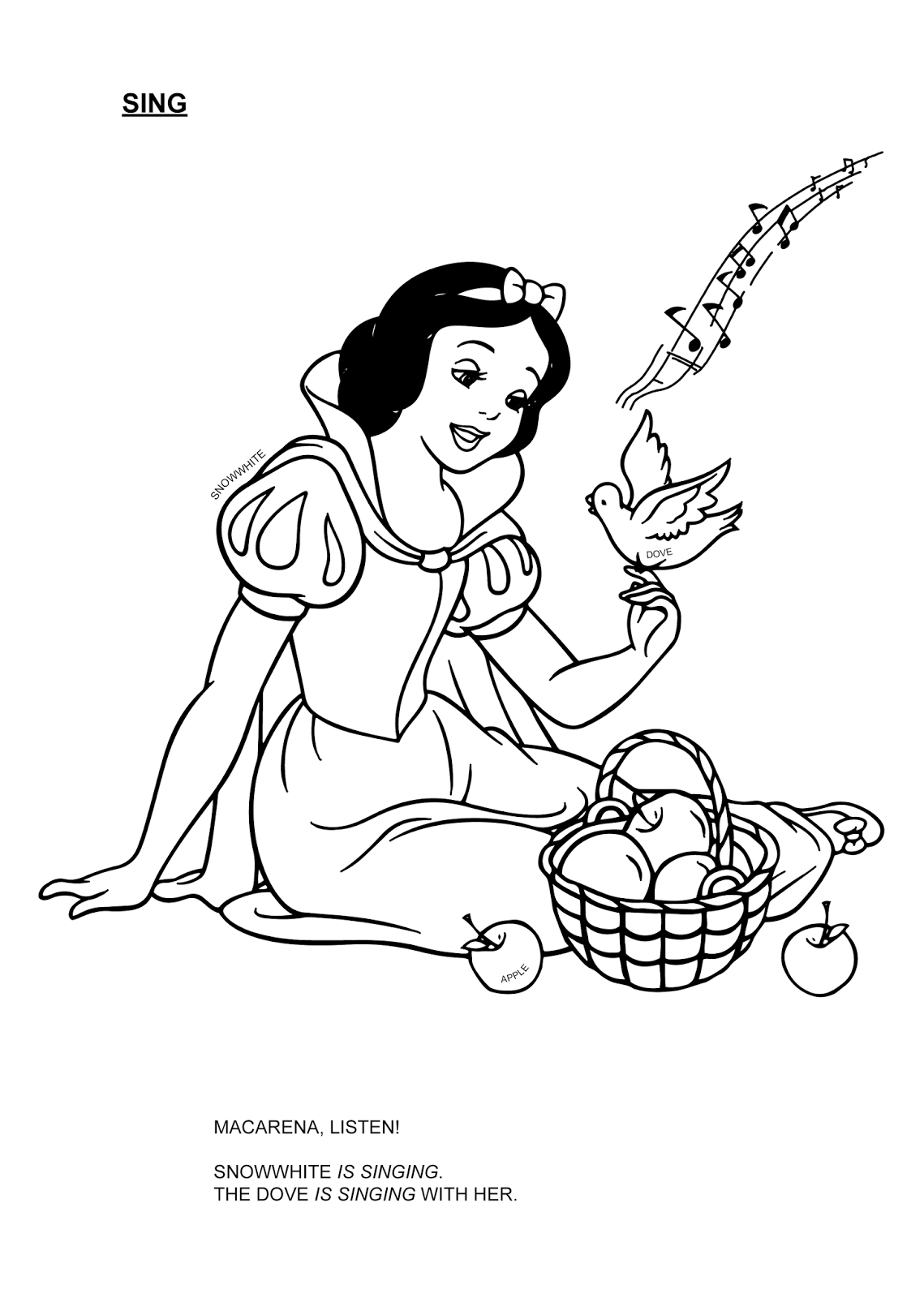 190+ Disney Snow White Coloring Pages Printable 51