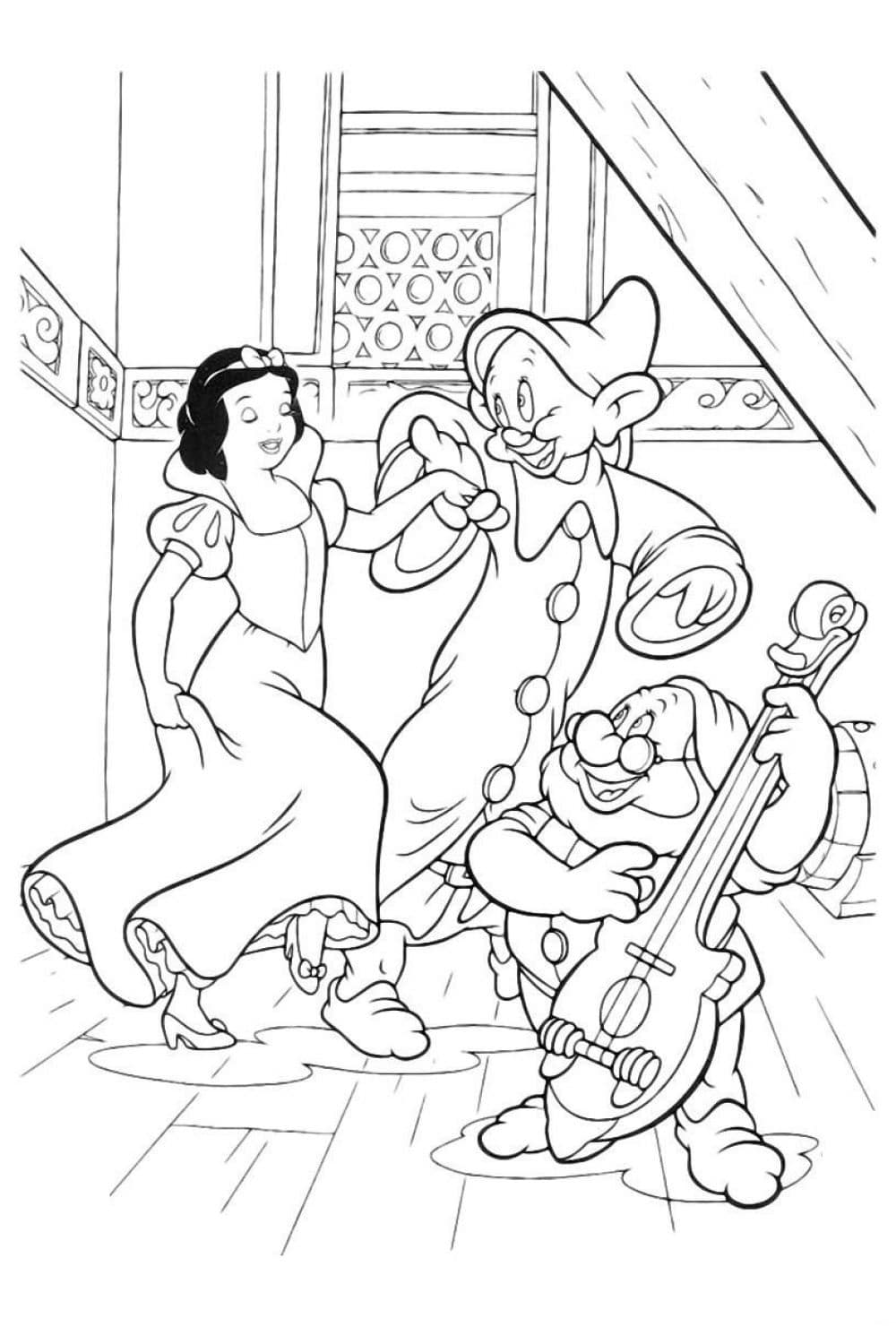 190+ Disney Snow White Coloring Pages Printable 53