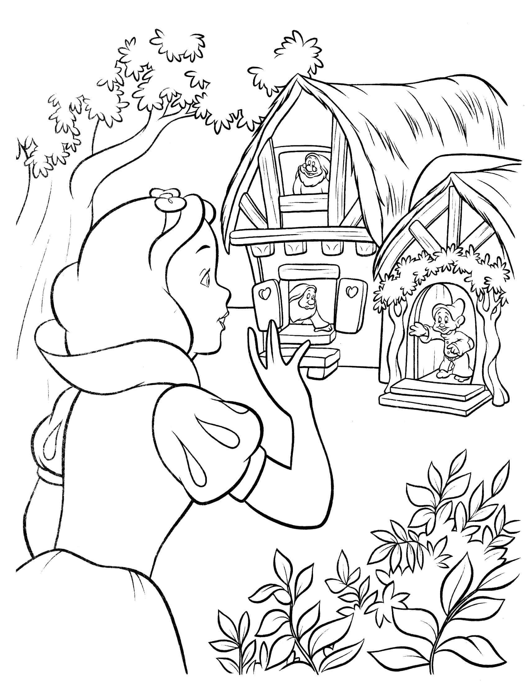 190+ Disney Snow White Coloring Pages Printable 59