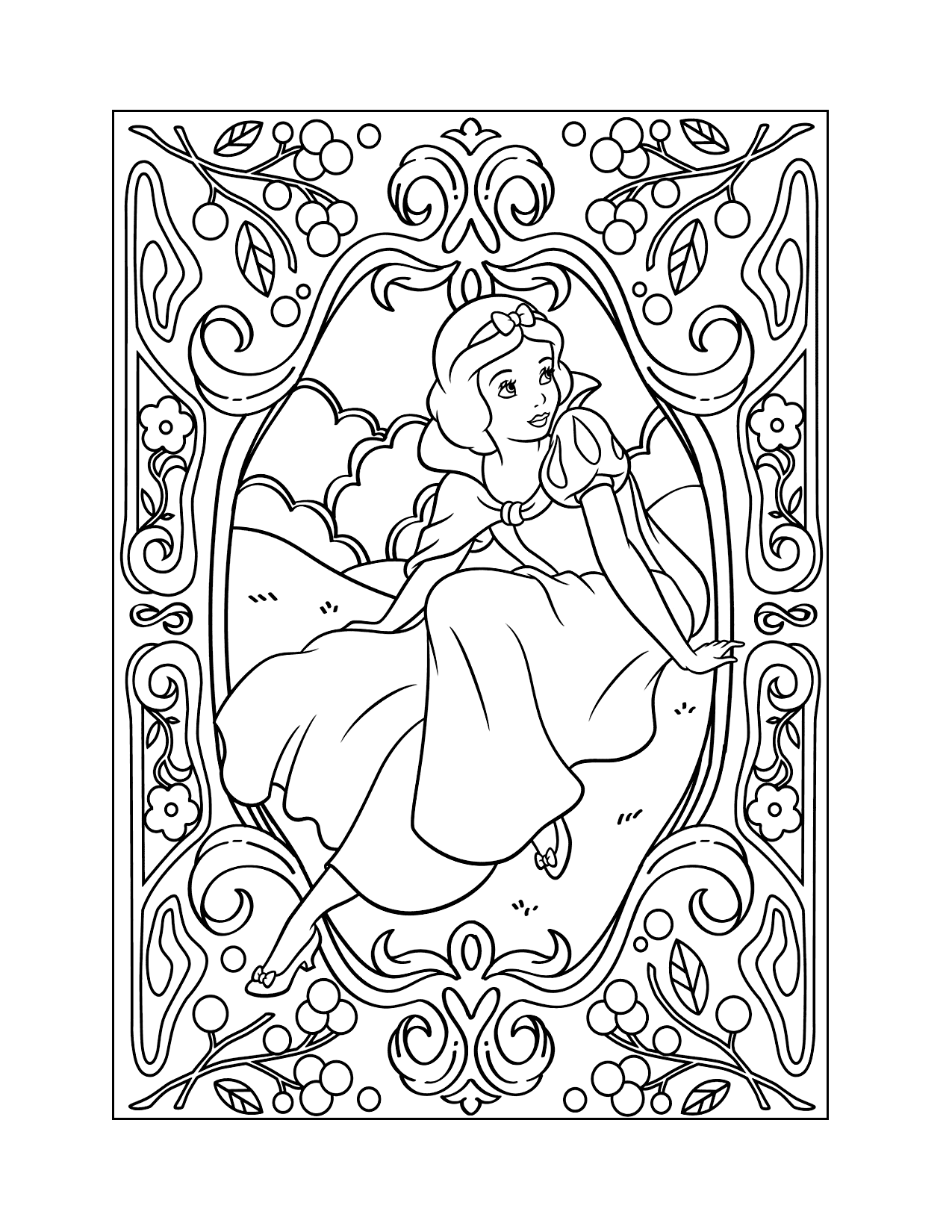 190+ Disney Snow White Coloring Pages Printable 79