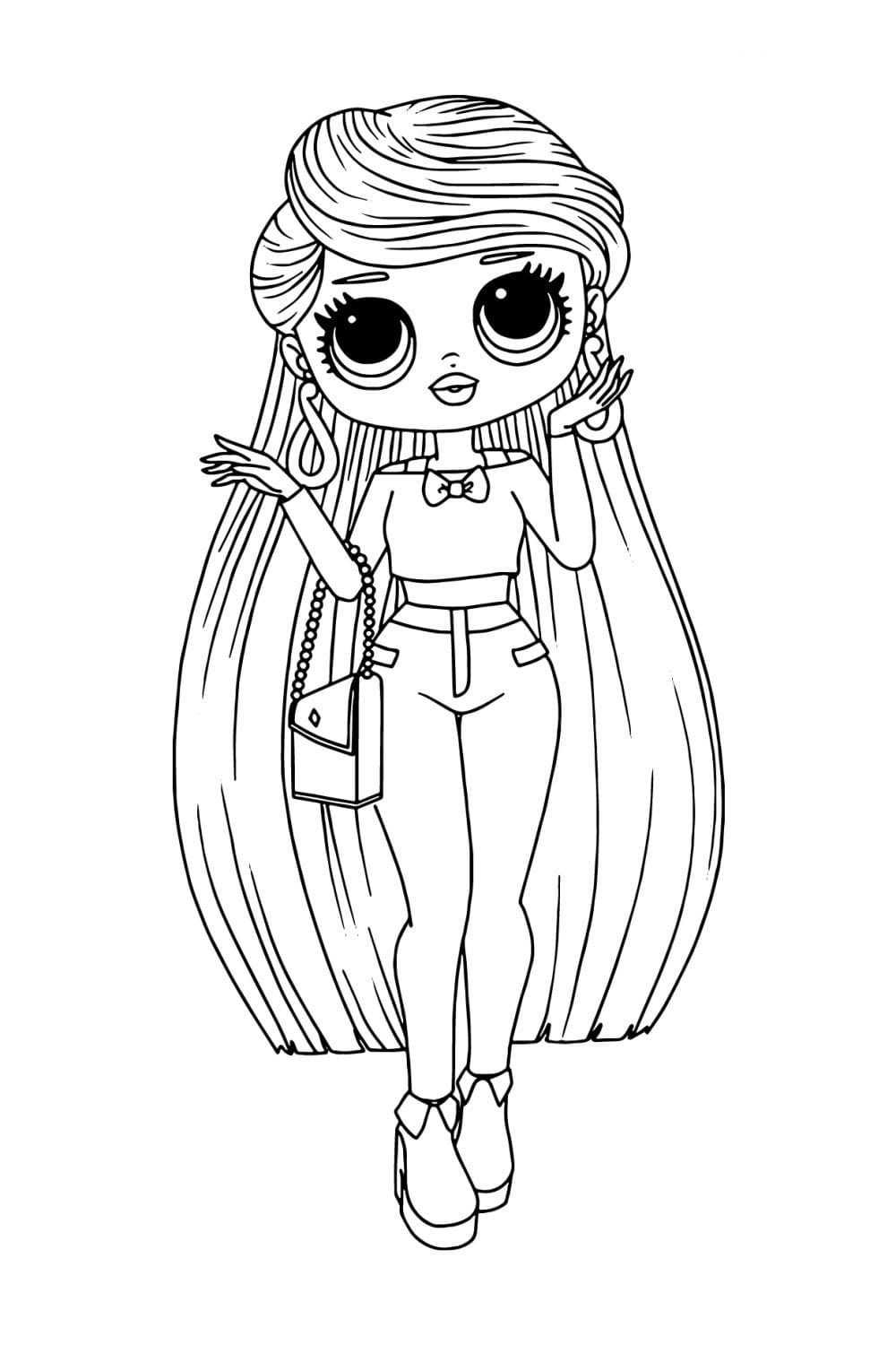 190+ Fashion Doll LOL OMG Coloring Pages Printable 12