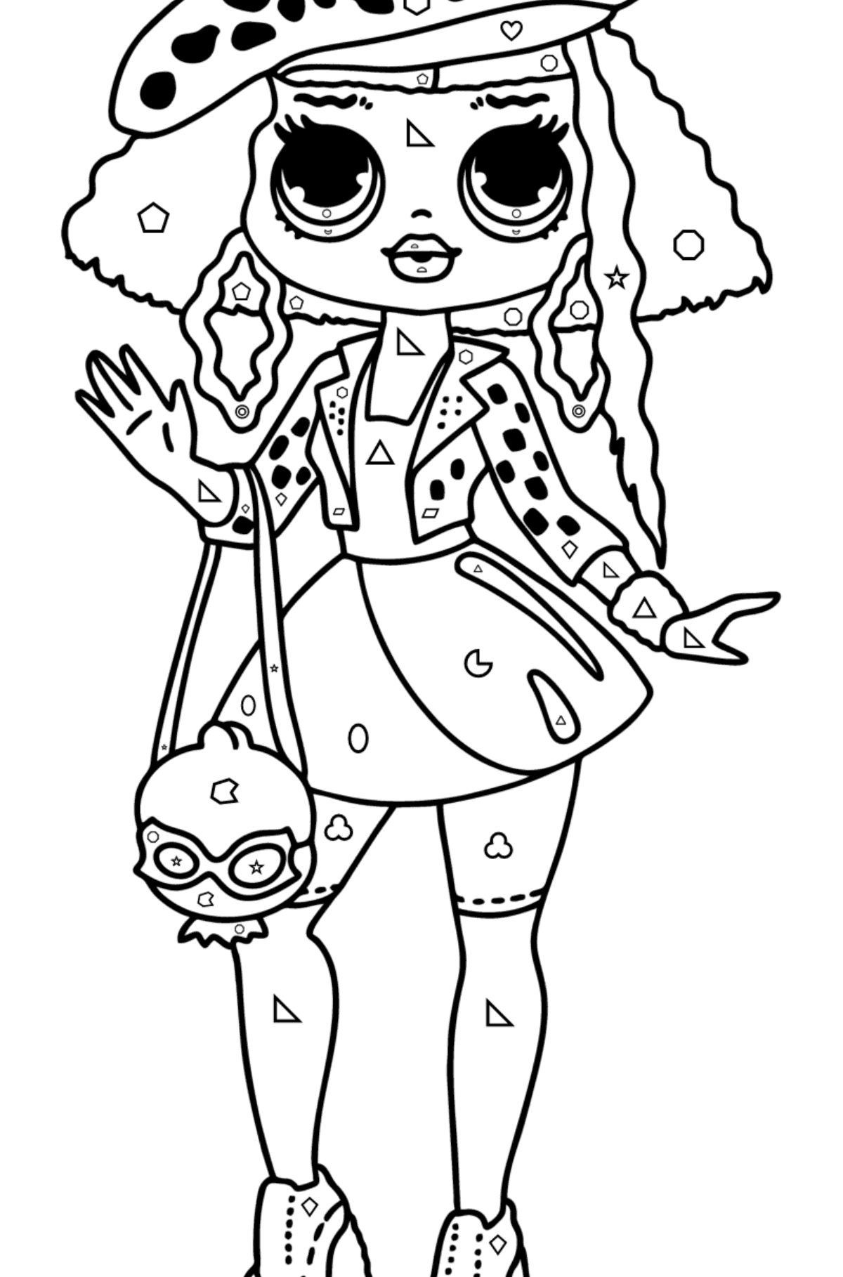 fashion doll lol omg coloring pages printable jpg