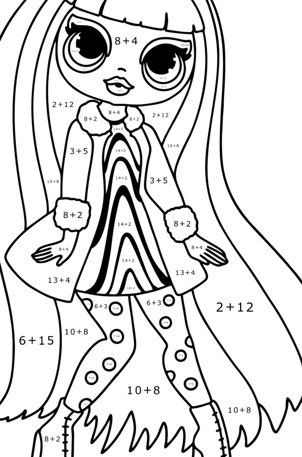 fashion doll lol omg coloring pages printable jpg